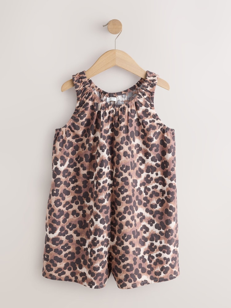 Leopard Animal Print Playsuit (3-16yrs) - Image 1 of 4