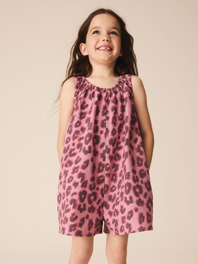 Estampado Animal Leopardo Rosa - Mono corto (3-16años) - Imagen 1 de 4