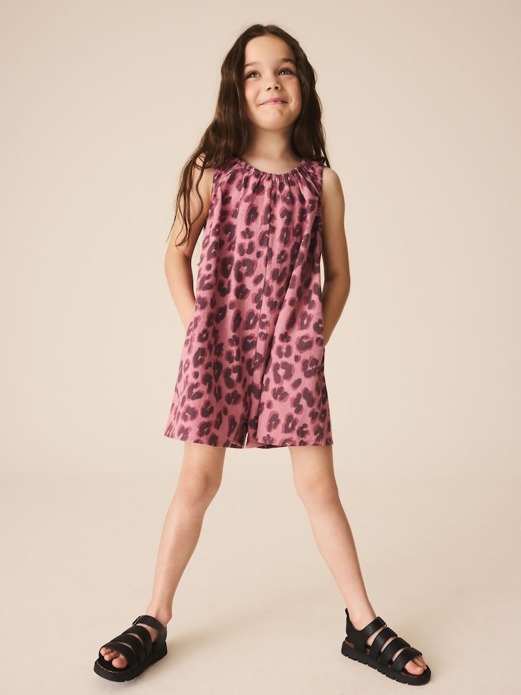 Estampado Animal Leopardo Rosa - Mono corto (3-16años) - Imagen 2 de 4