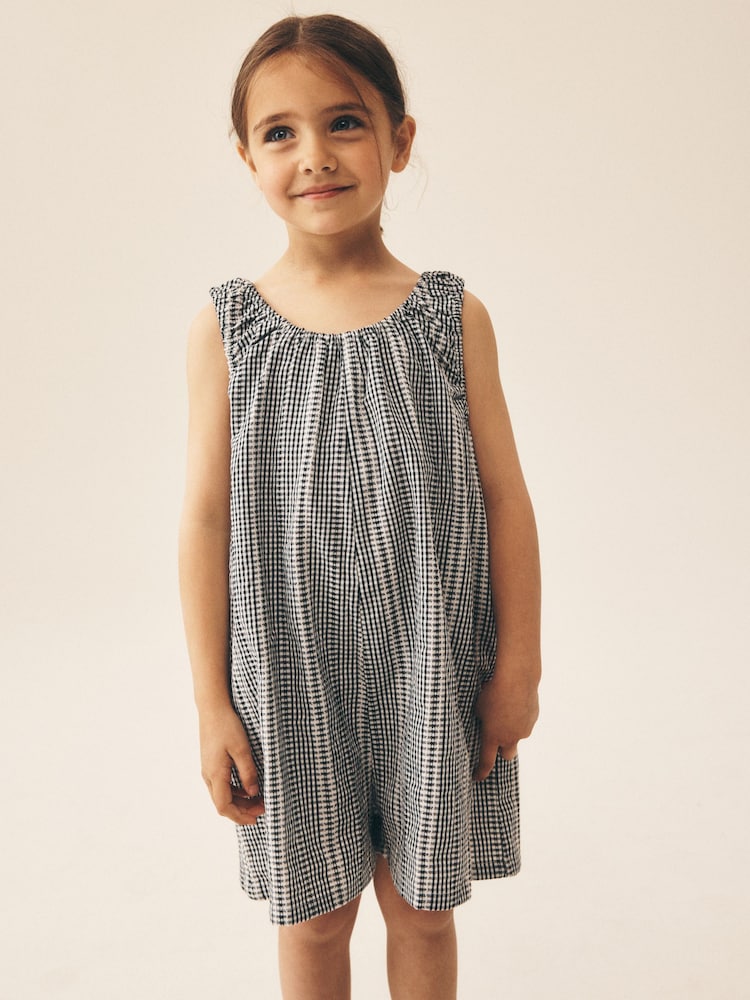Mono Gingham Check Playsuit (3-16yrs) - Image 1 of 4