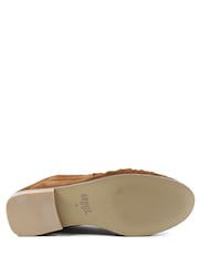 Jones Bootmaker Cognac Suede Gloriana Block Heel Leather Buckled Sandals - Image 5 of 5