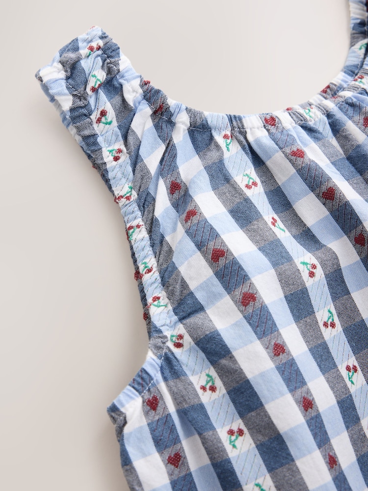 Blue Gingham/ Cherry Playsuit (3-16yrs) - Image 9 of 9