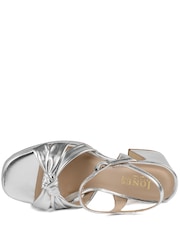 Jones Bootmaker Metallic Multi Gloriana Block Heel Leather Buckled Sandals - Image 6 of 6
