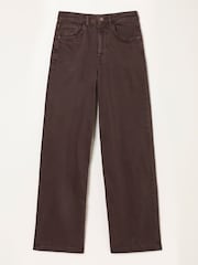 FatFace Welling Chocolate Brown Wide leg Jeans - Image 1 of 6