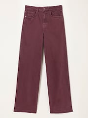 FatFace Welling Plum Purple Wide leg Jeans - Image 6 of 6