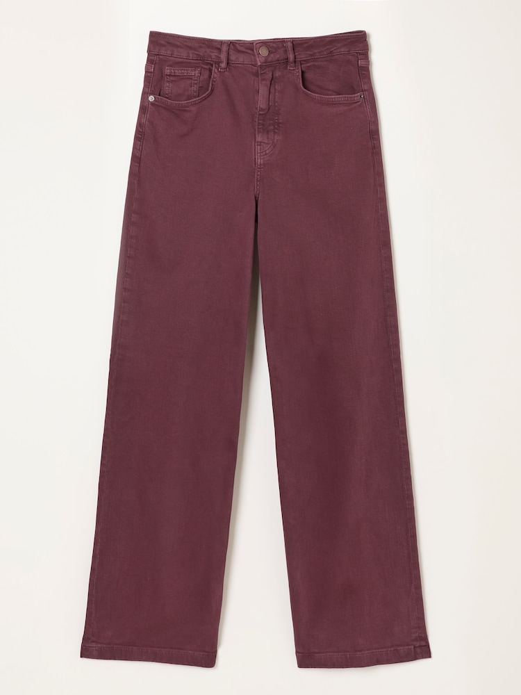 FatFace Welling Plum Purple Wide leg Jeans - Image 6 of 6 FatFace Welling Plum Purple Wide leg Jeans - Image 6 of 6