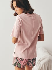Pink Palm Short Pyjamas Set - Image 3 of 6
