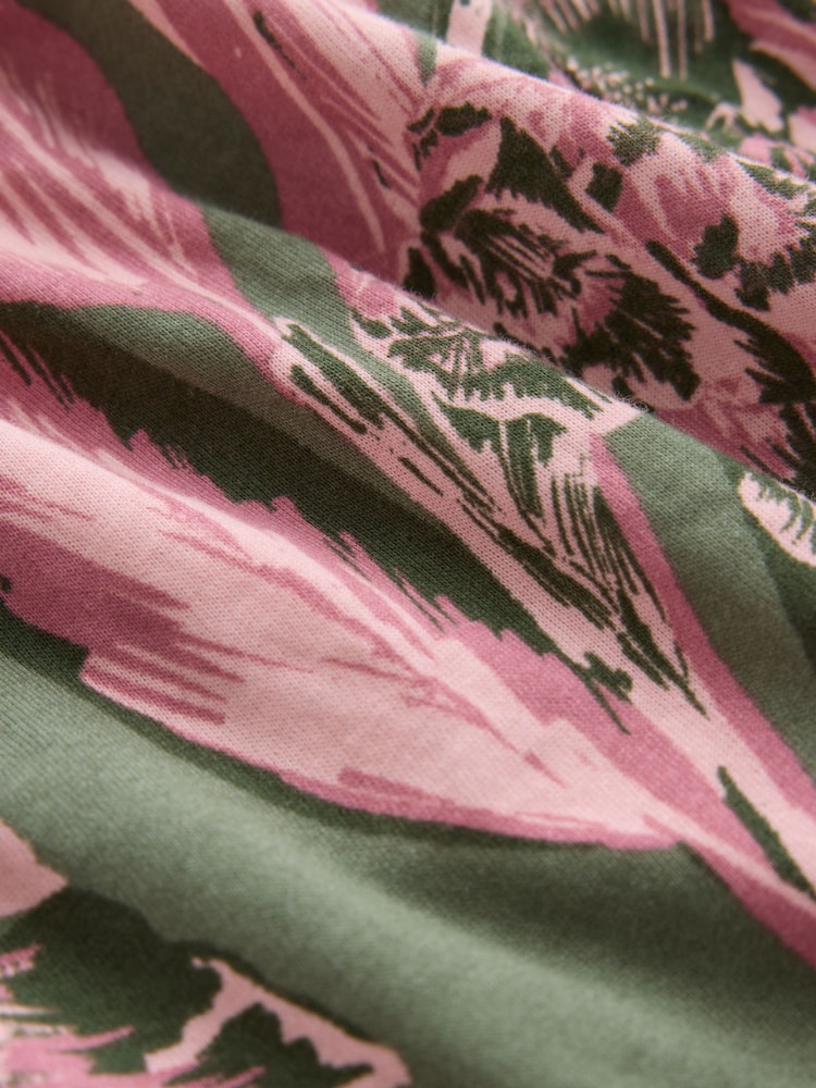 Pink Palm Short Pyjamas Set - Image 6 of 6 Pink Palm Short Pyjamas Set - Image 6 of 6