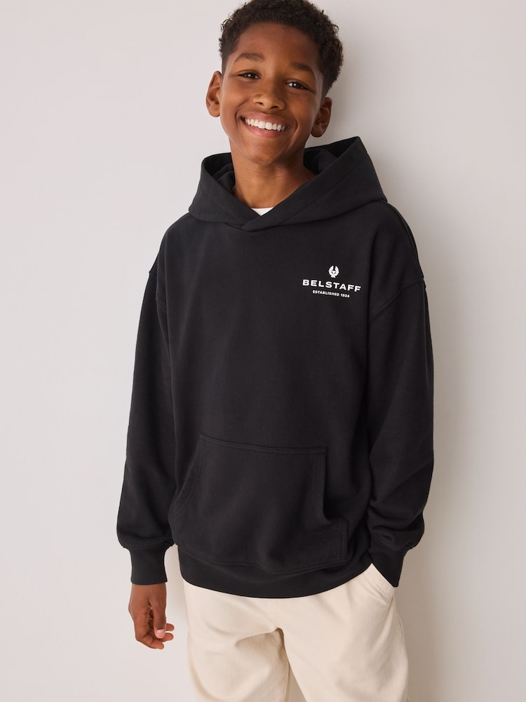Belstaff Black Established Series Hoodie - Image 2 of 8 Belstaff Black Established Series Hoodie - Image 2 of 8