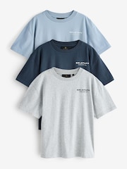 Belstaff Blue T-Shirts 3 Pack - Image 1 of 7