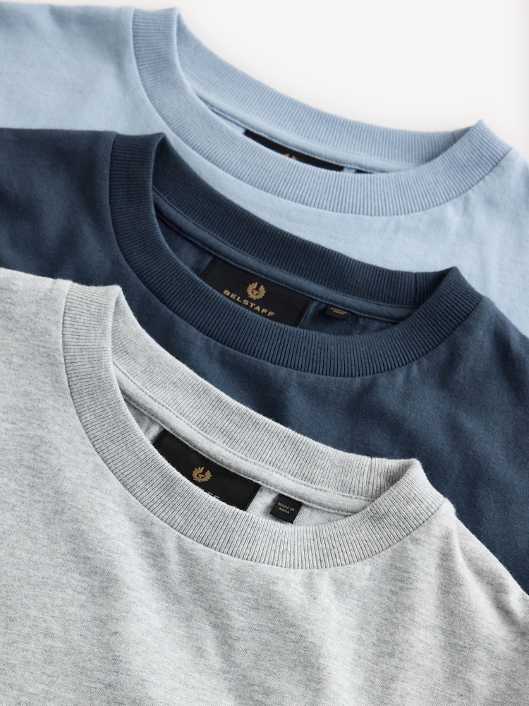 Belstaff Blue T-Shirts 3 Pack - Image 7 of 7 Belstaff Blue T-Shirts 3 Pack - Image 7 of 7