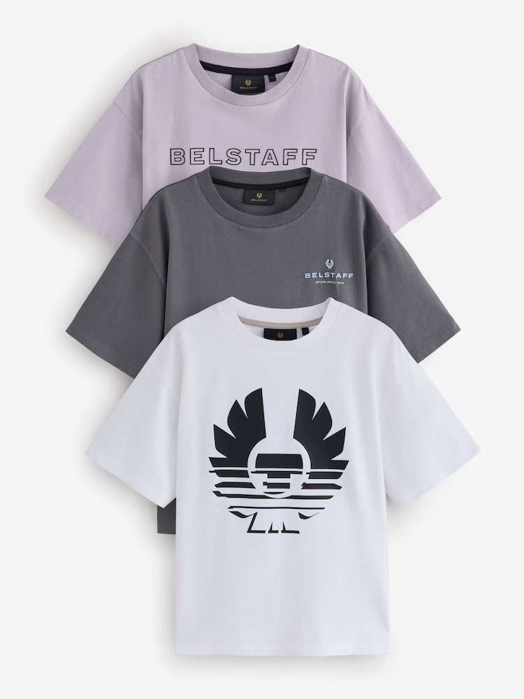 Belstaff Grey T-Shirts 3 Pack - Image 1 of 7