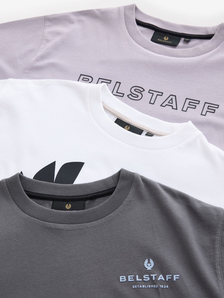 Belstaff Grey T-Shirts 3 Pack - Image 7 of 7