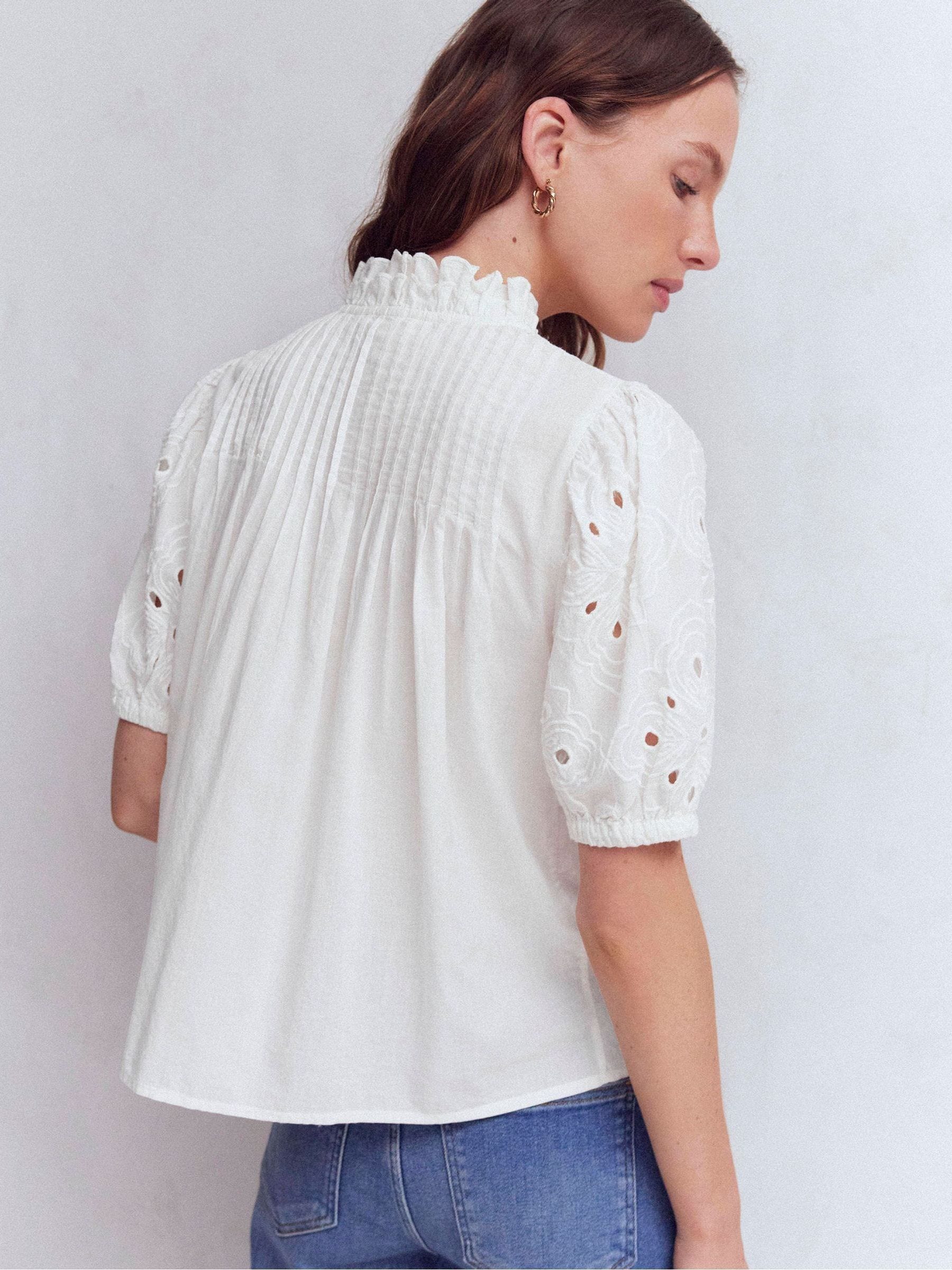 9/27y's mom！heve puff shell tops ホワイト Buy Boden White Cutwork Puff Sleeve Top from Next USA