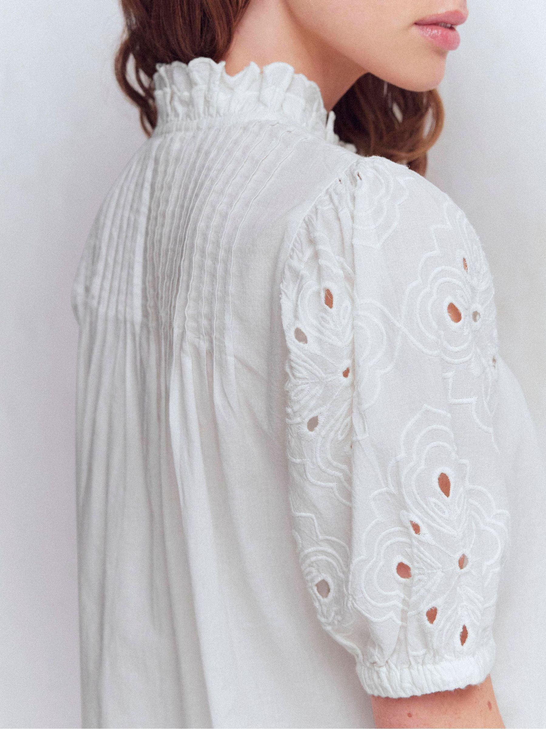 Buy Boden White Cutwork Puff Sleeve Top from Next USA