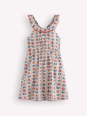 Boden Cream Ruffle Neck Halter Dress - Image 1 of 3