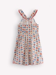 Boden Cream Ruffle Neck Halter Dress - Image 2 of 3