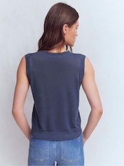 Boden Blue Agnes Linen Tank - Image 3 of 6