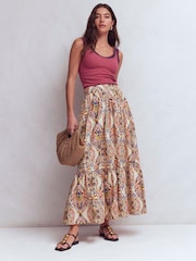 Boden Cream Abigail Poplin Maxi Skirt - Image 1 of 5