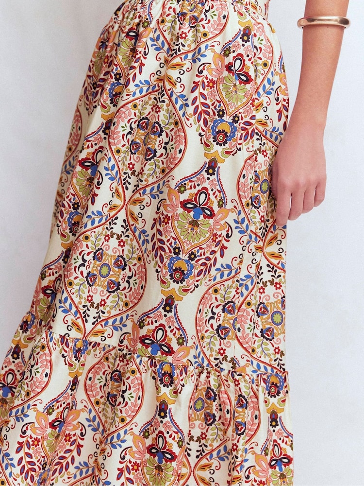 Boden Cream Abigail Poplin Maxi Skirt - Image 2 of 5 Boden Cream Abigail Poplin Maxi Skirt - Image 2 of 5