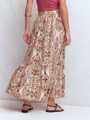 Boden Cream Abigail Poplin Maxi Skirt - Image 3 of 5