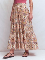 Boden Cream Abigail Poplin Maxi Skirt - Image 4 of 5