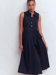 Boden Blue Belinda Linen Shirt Dress - Image 6 of 7