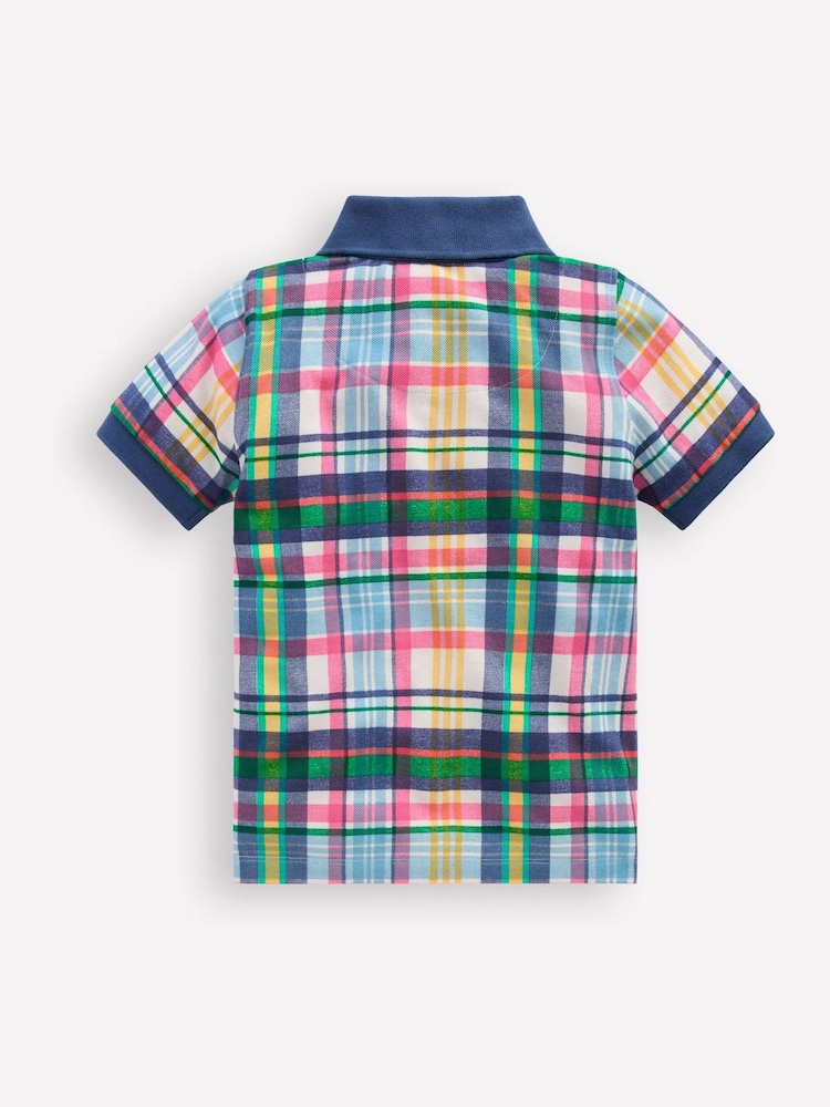 Boden Cream/Pink/Green Piqué Polo Shirt - Image 2 of 3