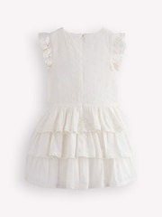 Boden Cream Pintuck Tiered Dress - Image 2 of 3