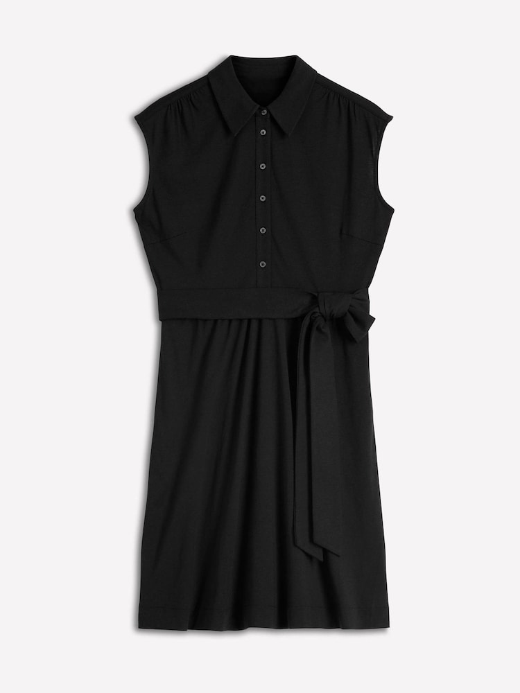Boden Black Honor Short Jersey Shirt Dress - Image 4 of 4 Boden Black Honor Short Jersey Shirt Dress - Image 4 of 4