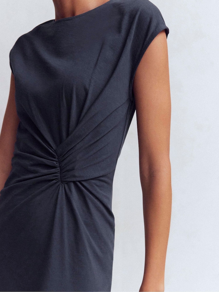 Boden Blue Delilah Twist Midi Dress - Image 2 of 6