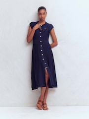 Boden Blue Cap Sleeve Knitted Dress - Image 6 of 8