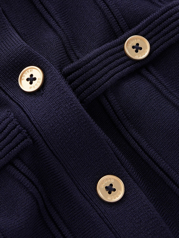 Boden Blue Cap Sleeve Knitted Dress - Image 8 of 8