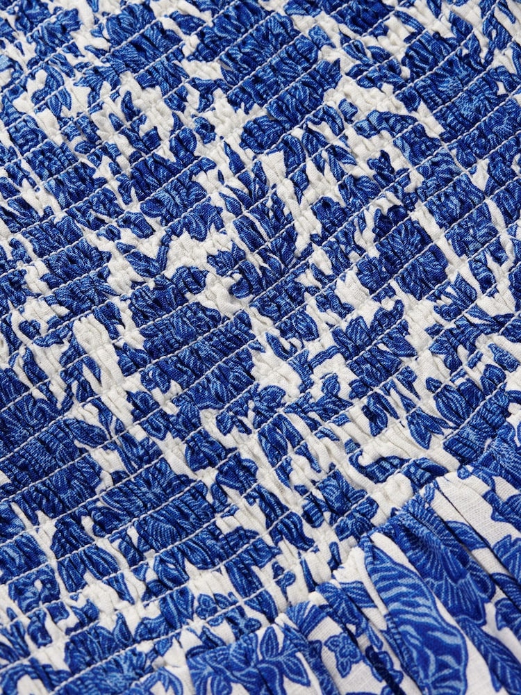 Boden Blue Bow Back Flutter Sleeve Dress - Image 7 of 7 Boden Blue Bow Back Flutter Sleeve Dress - Image 7 of 7
