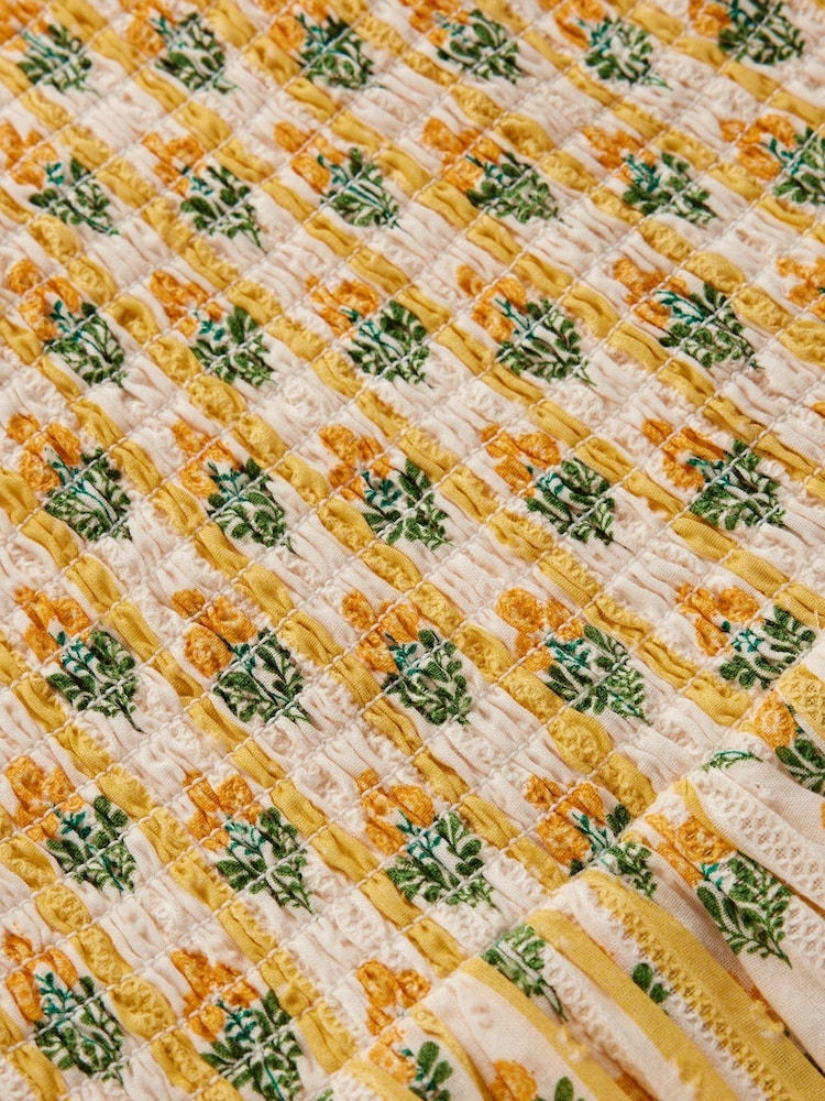 Boden Yellow Bow Back Flutter Sleeve Dress - Image 8 of 8