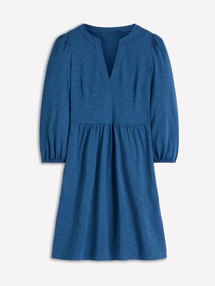 Boden Blue Cathy Notch Neck Jersey Dress - Image 5 of 5