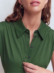Boden Green Honor Short Jersey Shirt Dress - Image 2 of 6