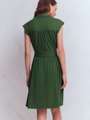 Boden Green Honor Short Jersey Shirt Dress - Image 3 of 6