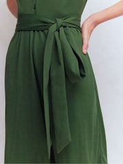 Boden Green Honor Short Jersey Shirt Dress - Image 5 of 6