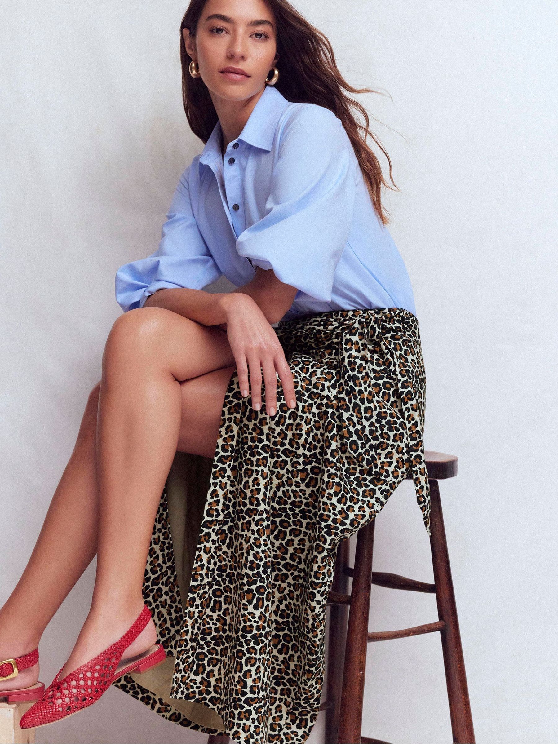 Buy Boden Cream Dimitra Linen Column Skirt from Next USA