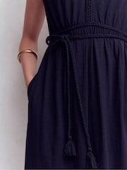 Boden Blue Heidi Ruched Rope Jersey Dress - Image 2 of 6