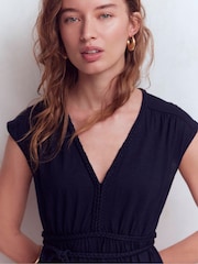 Boden Blue Heidi Ruched Rope Jersey Dress - Image 5 of 6