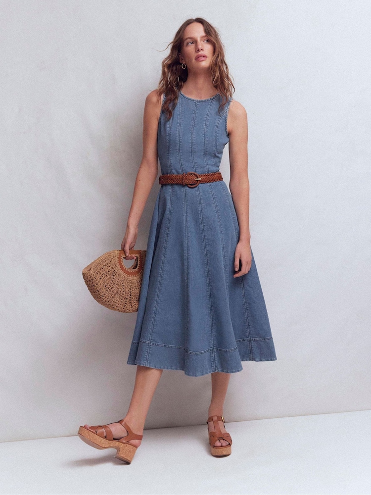 Boden Annet Denim Midi Dress - Imagen 1 de 7