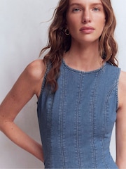 Boden Annet Denim Midi Dress - Imagen 2 de 7