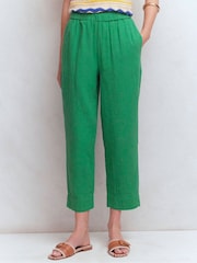 Boden Green Double Cloth Crop Trousers - Image 4 of 7