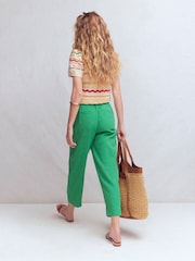 Boden Green Double Cloth Crop Trousers - Image 6 of 7