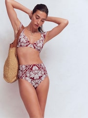 Boden Red High Waisted Bikini Bottoms - Image 2 of 7