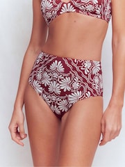 Boden Red High Waisted Bikini Bottoms - Image 3 of 7