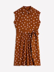 Boden Brown Honor Short Jersey Shirt Dress - Image 6 of 6