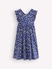 Boden Blue Bow Back Jersey Dress - Image 1 of 3